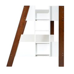 Delbin White/Dark Cherry Twin/Full Bunk Bed - Ornate Home