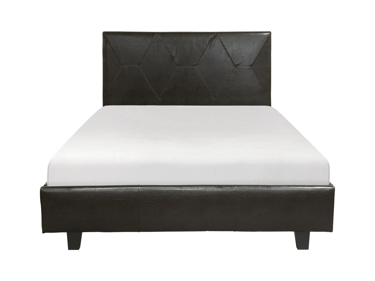Deleon Brown Queen Platform Bed - Ornate Home