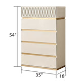 Delfano Beige Chest - Ornate Home