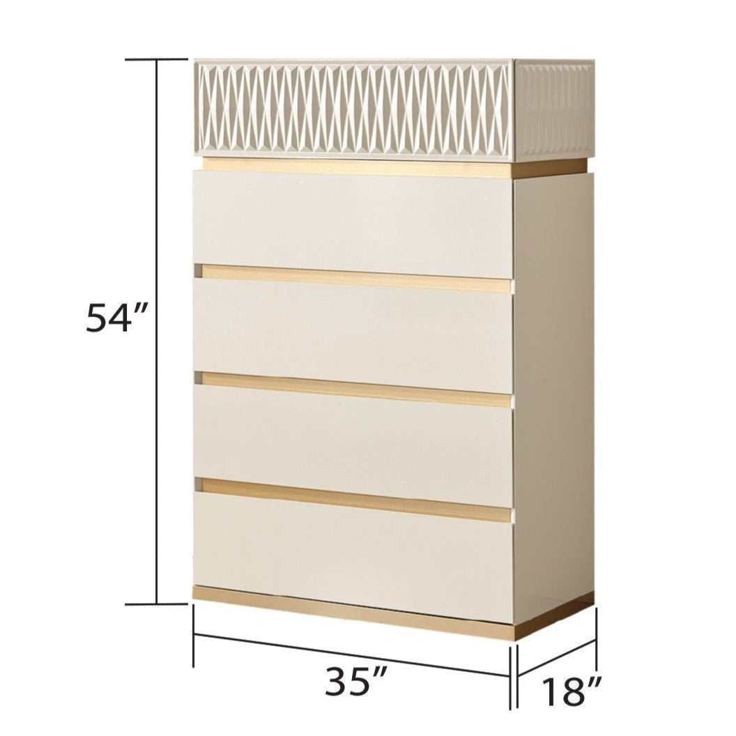 Delfano Beige Chest - Ornate Home