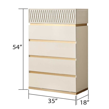 Delfano Beige Chest - Ornate Home