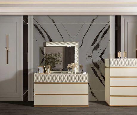 Delfano Beige Dresser - Ornate Home