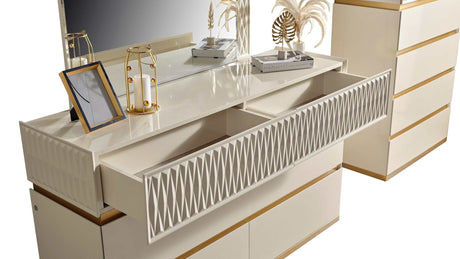 Delfano Beige Dresser - Ornate Home