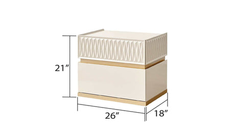 Delfano Beige King Bedroom Set / 5pc - Ornate Home