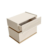 Delfano Beige Nightstand - Ornate Home