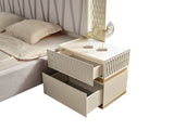 Delfano Beige Queen Bedroom Set / 4pc - Ornate Home