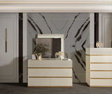 Delfano Beige Queen Bedroom Set / 4pc - Ornate Home