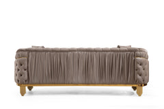 Delfi Taupe 2-Piece Living Room Set - Ornate Home