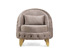 Delfi Taupe 3-Piece Living Room Set - Ornate Home