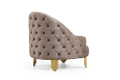 Delfi Taupe 3-Piece Living Room Set - Ornate Home
