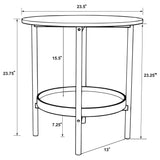 Delfin Brown 3-piece Round Coffee and End Table Set - Ornate Home