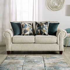 Delgada Beige Loveseat - Ornate Home