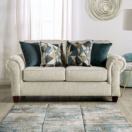 Delgada Beige Loveseat - Ornate Home