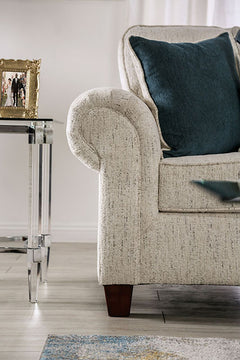 Delgada Beige Loveseat - Ornate Home