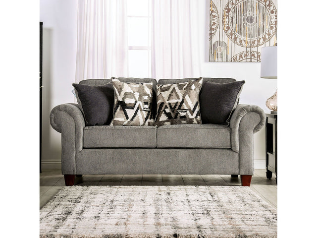 Delgada Graphite Loveseat - Ornate Home