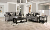 Delgada Graphite Loveseat - Ornate Home