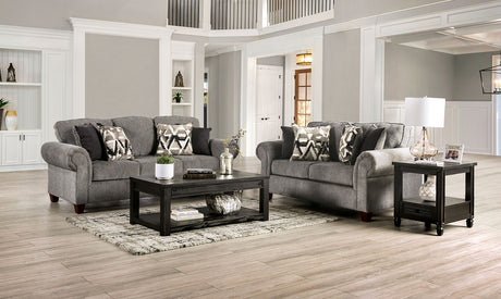 Delgada Graphite Loveseat - Ornate Home
