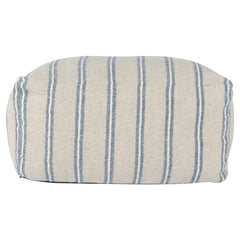 Delgada Natural/Blue 24"x24"x12" Pouf - Ornate Home