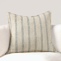 Delgada Natural/Blue 26"x26" Throw Pillow (Set of 2)