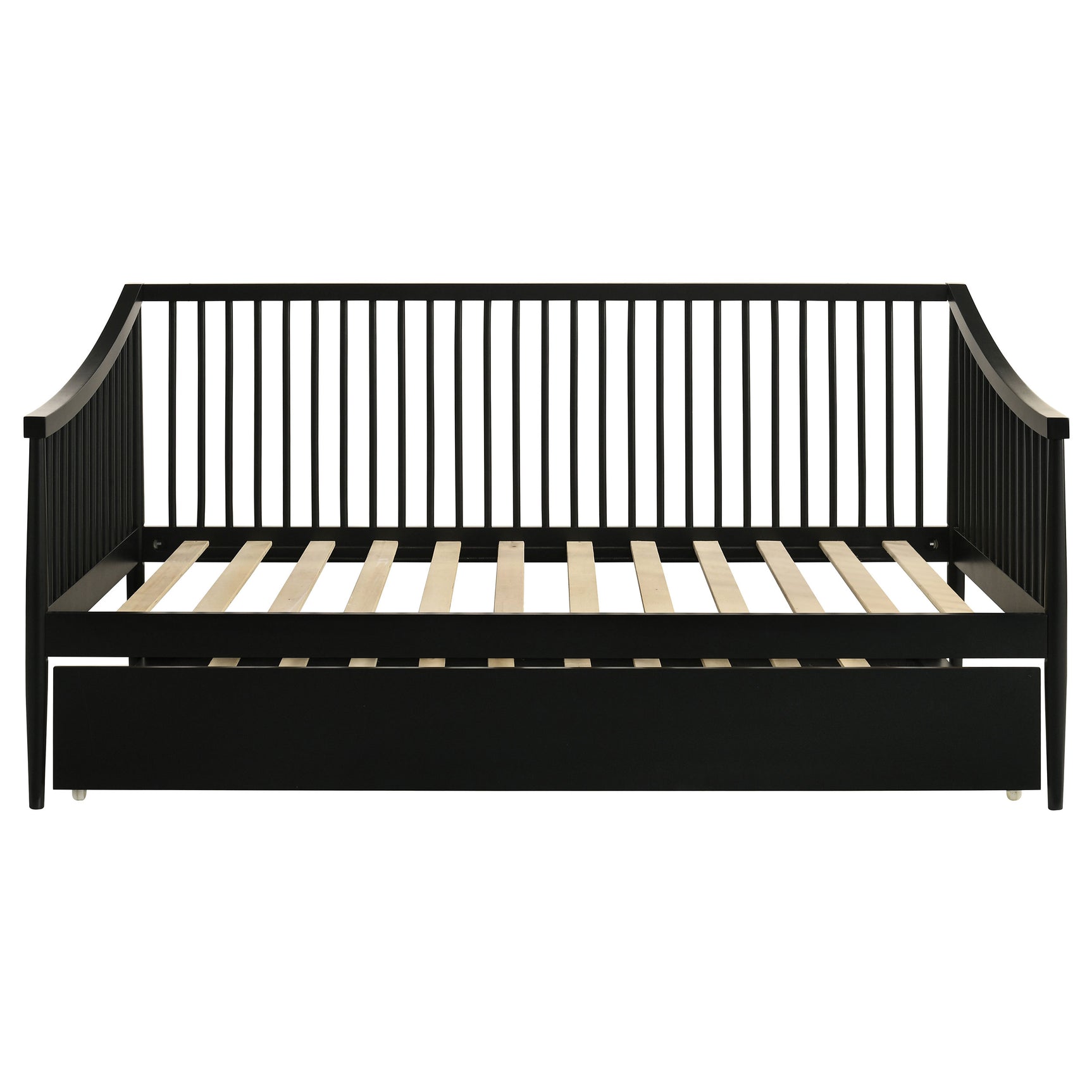 Delgado Black Windsor Twin Wood Daybed with Trundle - Ornate Home