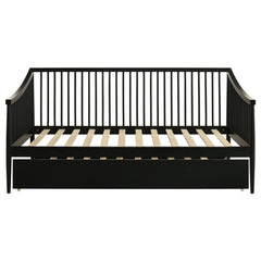 Delgado Black Windsor Twin Wood Daybed with Trundle - Ornate Home