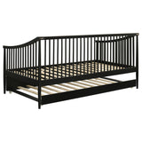 Delgado Black Windsor Twin Wood Daybed with Trundle - Ornate Home