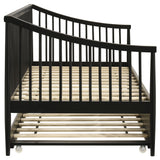 Delgado Black Windsor Twin Wood Daybed with Trundle - Ornate Home
