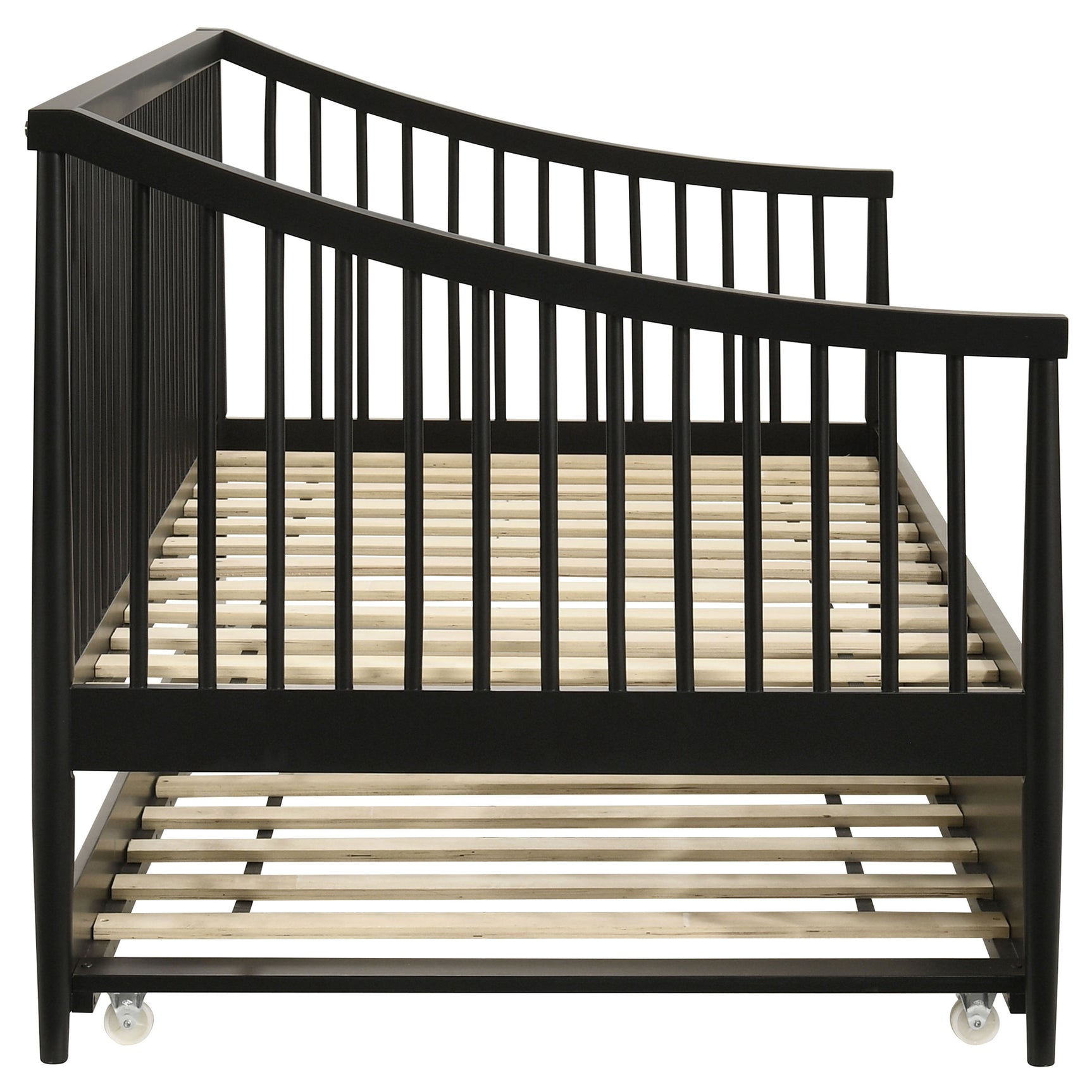 Delgado Black Windsor Twin Wood Daybed with Trundle - Ornate Home