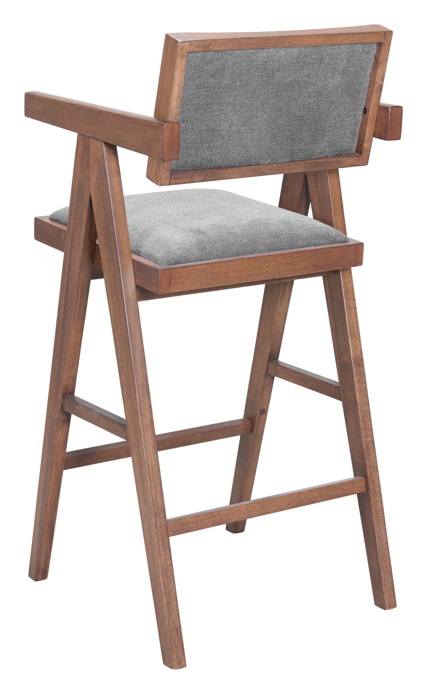 Delhi Gray & Walnut Barstool (Set of 2) - Ornate Home