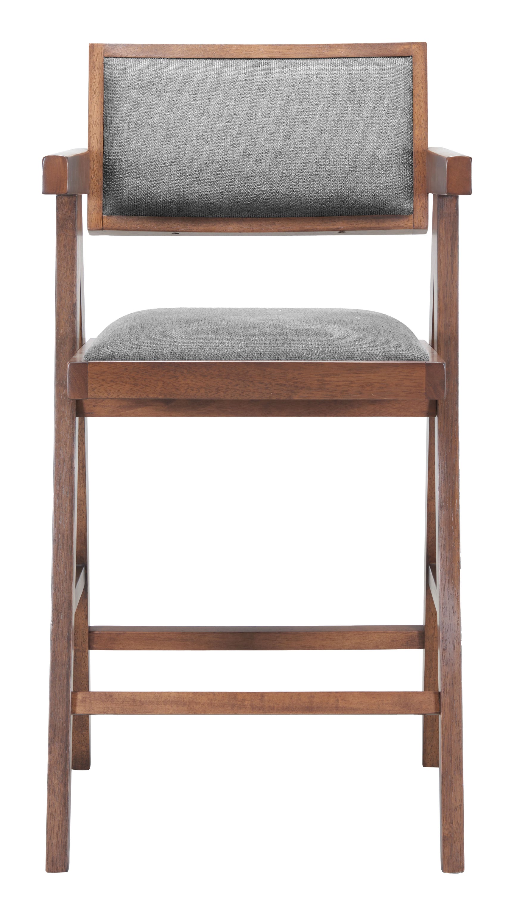 Delhi Gray & Walnut Counter Stool (Set of 2) - Ornate Home