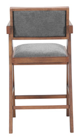 Delhi Gray & Walnut Counter Stool (Set of 2) - Ornate Home