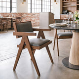 Delhi Gray & Walnut Dining Chair (Set of 2) - Ornate Home