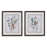 Delicate Flowers Multicolor Framed Prints (Set of 2) - Ornate Home