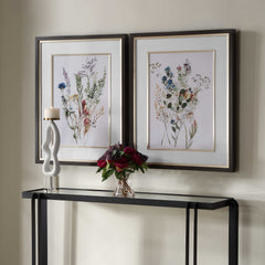 Delicate Flowers Multicolor Framed Prints (Set of 2) - Ornate Home