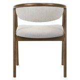 Delina Chenille/Walnut Arm Chair - Ornate Home