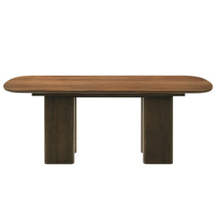 Delina Chenille/Walnut Dining Table - Ornate Home
