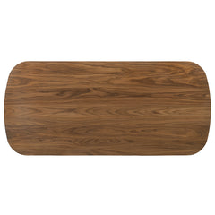 Delina Chenille/Walnut Dining Table - Ornate Home