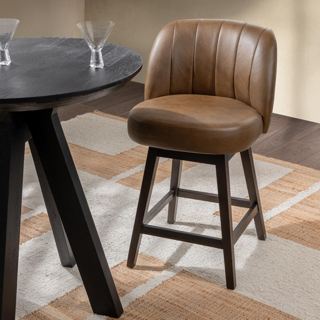 Della Camel Counter Stool - Ornate Home