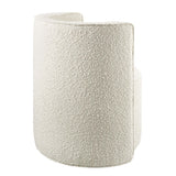 Della Ivory Boucle Fabric Swivel Chair - Ornate Home
