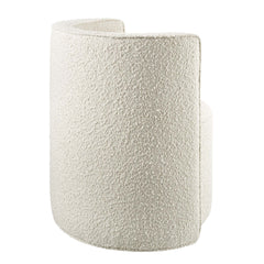 Della Ivory Boucle Fabric Swivel Chair - Ornate Home