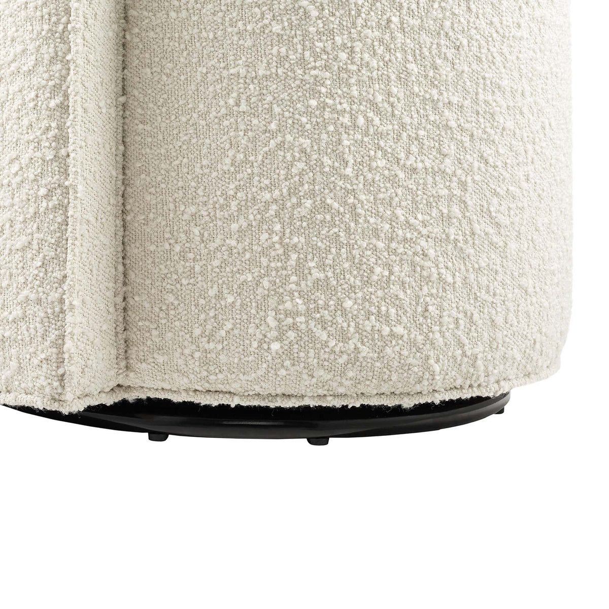 Della Ivory Boucle Fabric Swivel Chair - Ornate Home