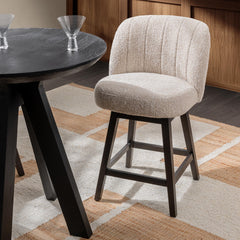 Della Sandy Cream Counter Stool - Ornate Home