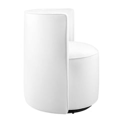 Della White Performance Velvet Fabric Swivel Chair - Ornate Home