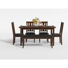 Delmar Brown 6-Piece Pack Dinette Set - Ornate Home