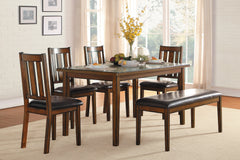 Delmar Brown 6-Piece Pack Dinette Set - Ornate Home