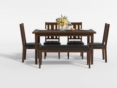 Delmar Brown 6-Piece Pack Dinette Set - Ornate Home