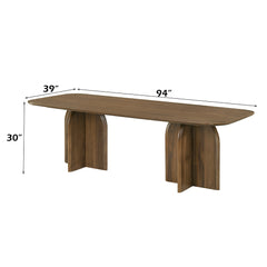 Delmon Dark Walnut Dining Table - Ornate Home