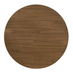 Delmon Dark Walnut Round Dining Table - Ornate Home