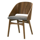 Delmon Fabric/Dark Walnut Side Chair (Set of 2) - Ornate Home
