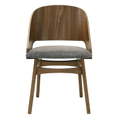 Delmon Fabric/Dark Walnut Side Chair (Set of 2) - Ornate Home